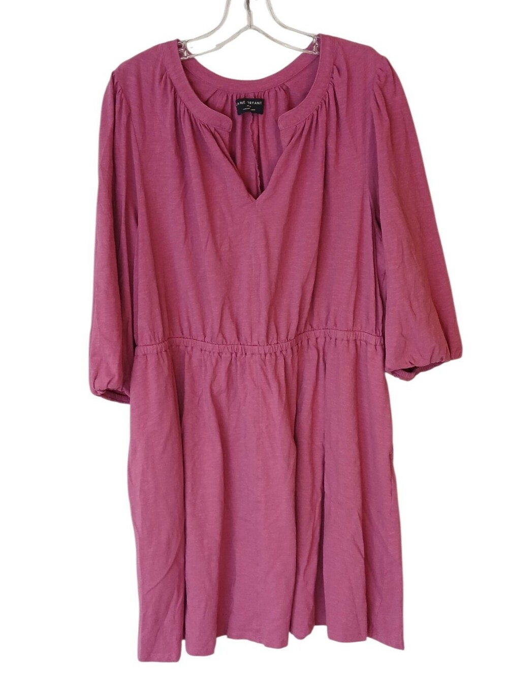 Lane Bryant Mauve Pink Peasant Dress With Pockets Size 18/20
